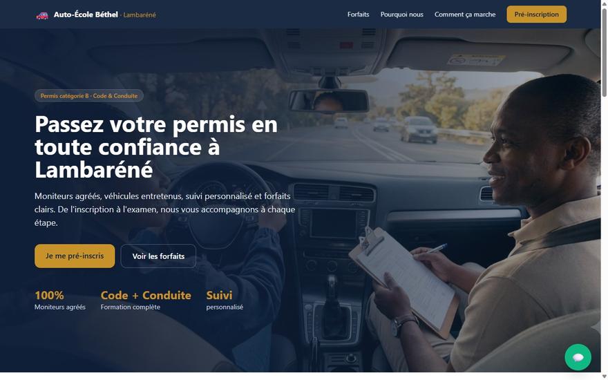 Site de l'Auto-École Béthel à Lambaréné